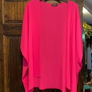 Hot pink kimono polyester spandex